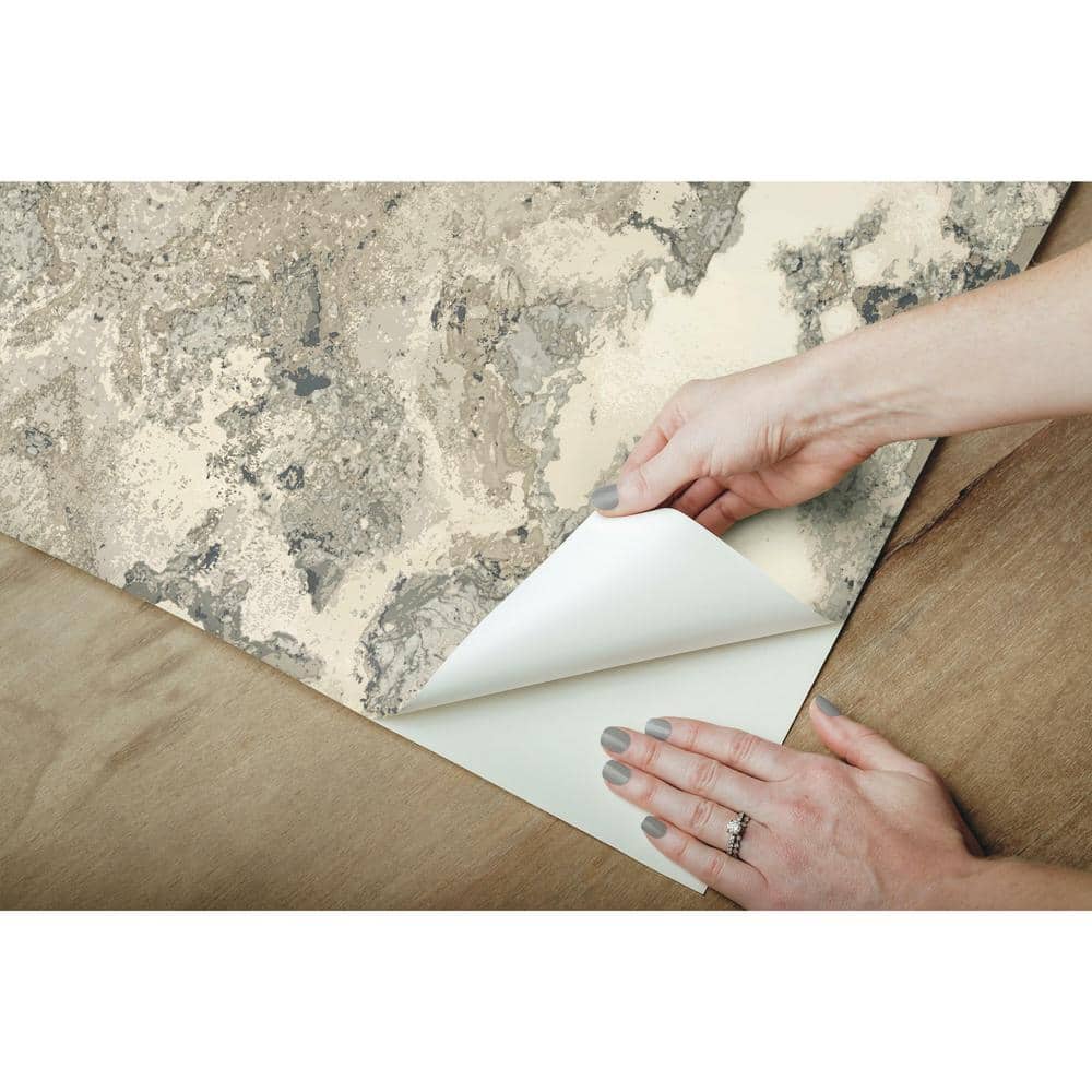 Gray Kaleidoscope Pattern Peel and Stick Wallpaper