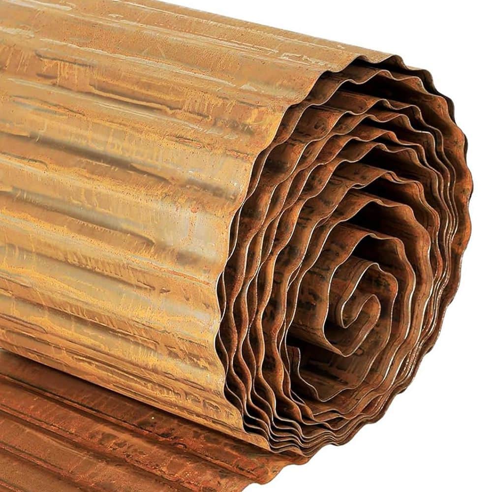40 ft. L x 6 in. H Heavy Duty Rust Steel Landscape Edging Bendable Metal Strips Flexible Corrugated Metal Edge Border price history on PriceWatchPro