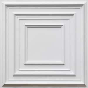Schoolhouse 2 ft. x 2 ft. PVC Lay-in or Glue-up Ceiling Panel in White Matte (100 sq. ft. / case)