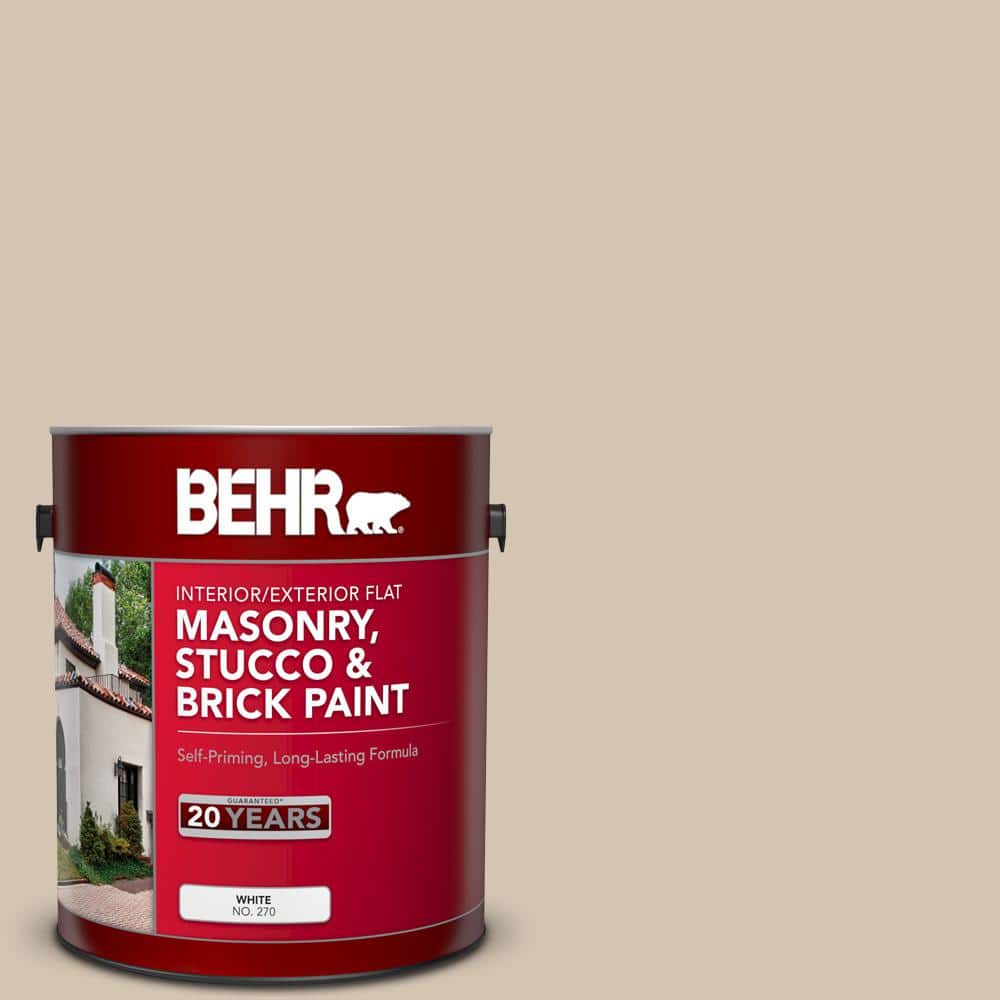 1 gal. #N300-3 Casual Khaki Flat Interior/Exterior Masonry, Stucco and Bric
