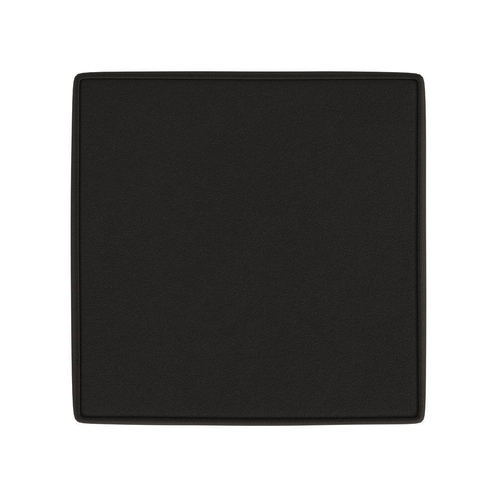 Chocolate Brown Velvet Square Storage Ottoman with Honey Oak Legs
