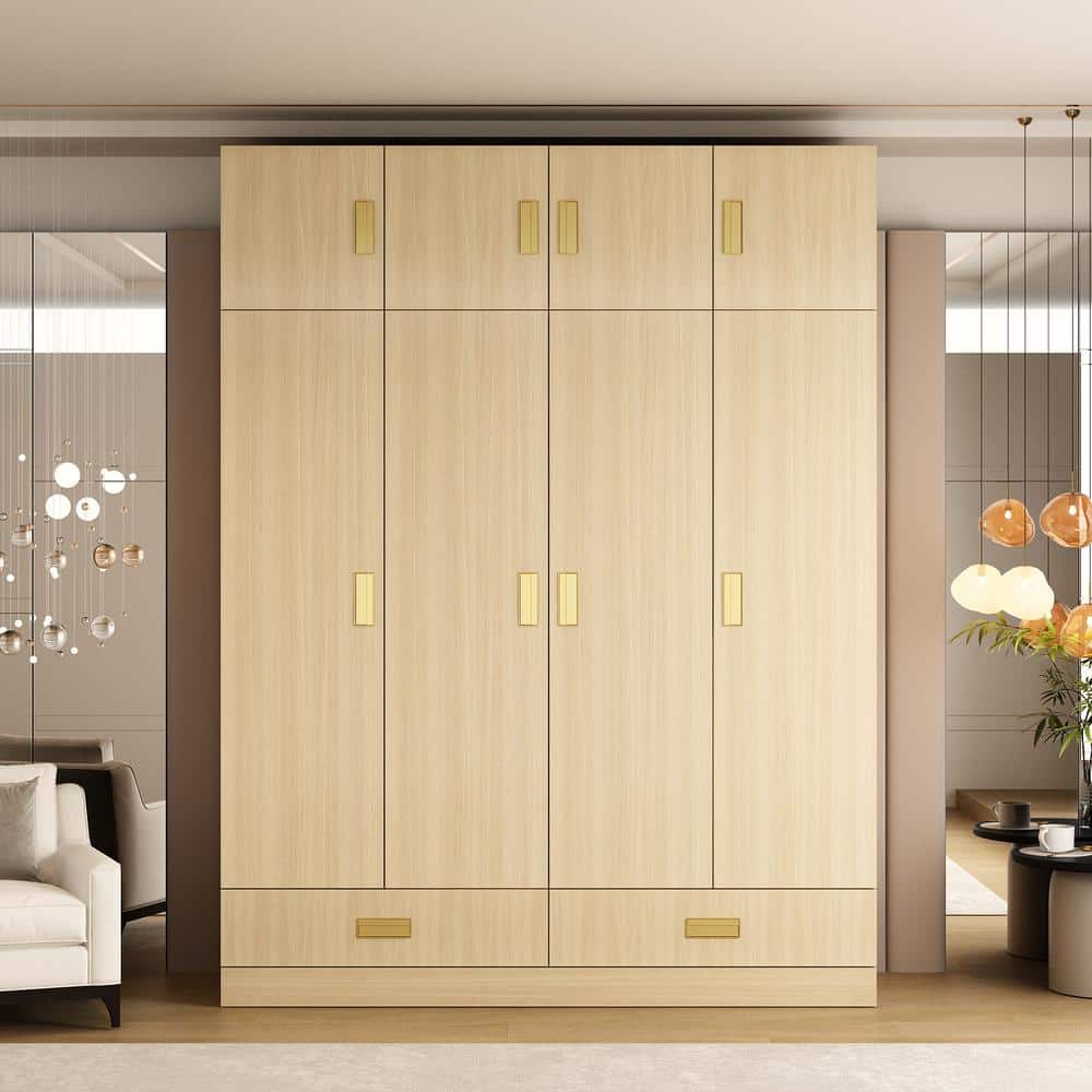 Natural wood wardrobe discount