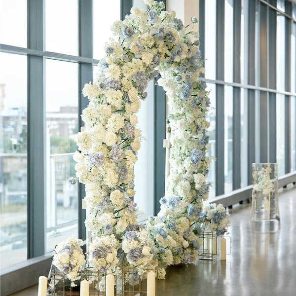 11.1 in. Ivory Outdoor Artificial Flower for Decoration (Set of 104)