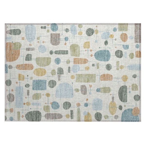 Chantille Machine Washable Indoor/Outdoor Abstract ACN2393 Ivory 2 ft. x 3 ft. Accent Rug