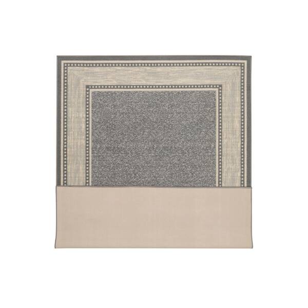 Ottomanson Ottohome Non-Slip Rubberback Bordered 5x7 Indoor Area Rug, 5' x  6'6, Brown 