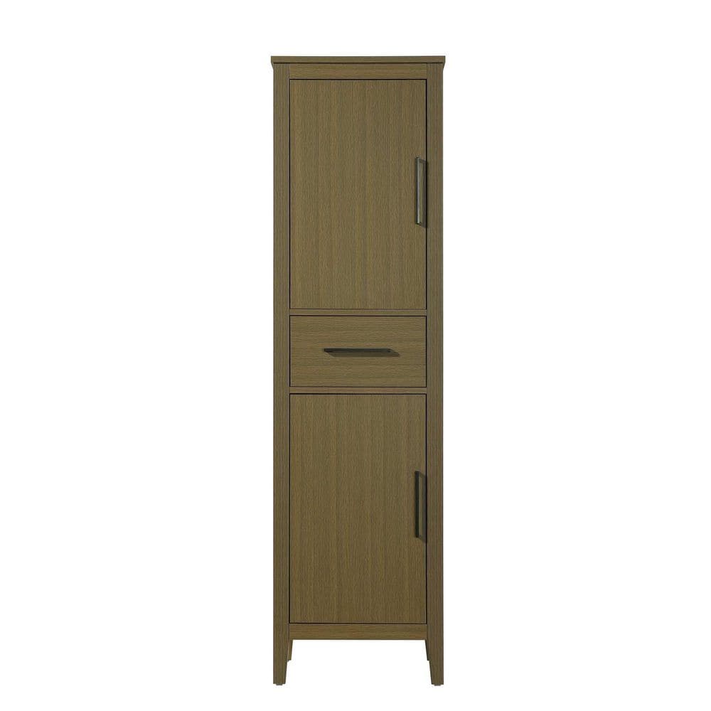 20 in. W x 18 in. D x 72 in. H Chestnut Brown Freestanding Linen Cabinet