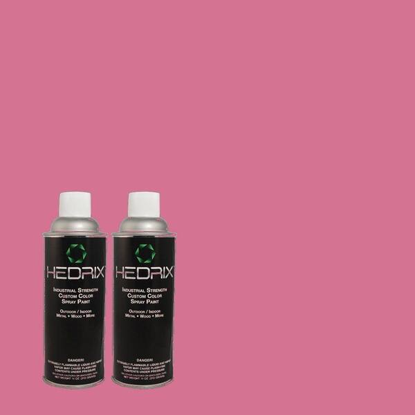 Hedrix 11 oz. Match of 100B-6 Fuchsia Kiss Low Lustre Custom Spray Paint (2-Pack)