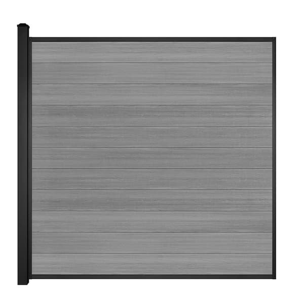 Horizontal Composite Panel kit 6 ft. Ash with 1 Post PK309