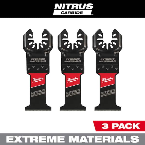 Milwaukee 1-3/8 in. Nitrus Carbide Universal Fit Extreme Materials Cutting Oscillating Multi-Tool Blade (3-Pack)