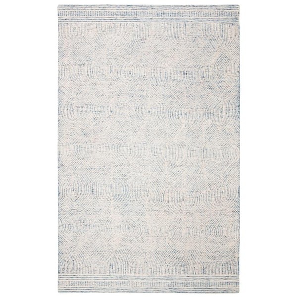 SAFAVIEH Abstract Ivory/Blue 10 ft. x 14 ft. Geometric Area Rug
