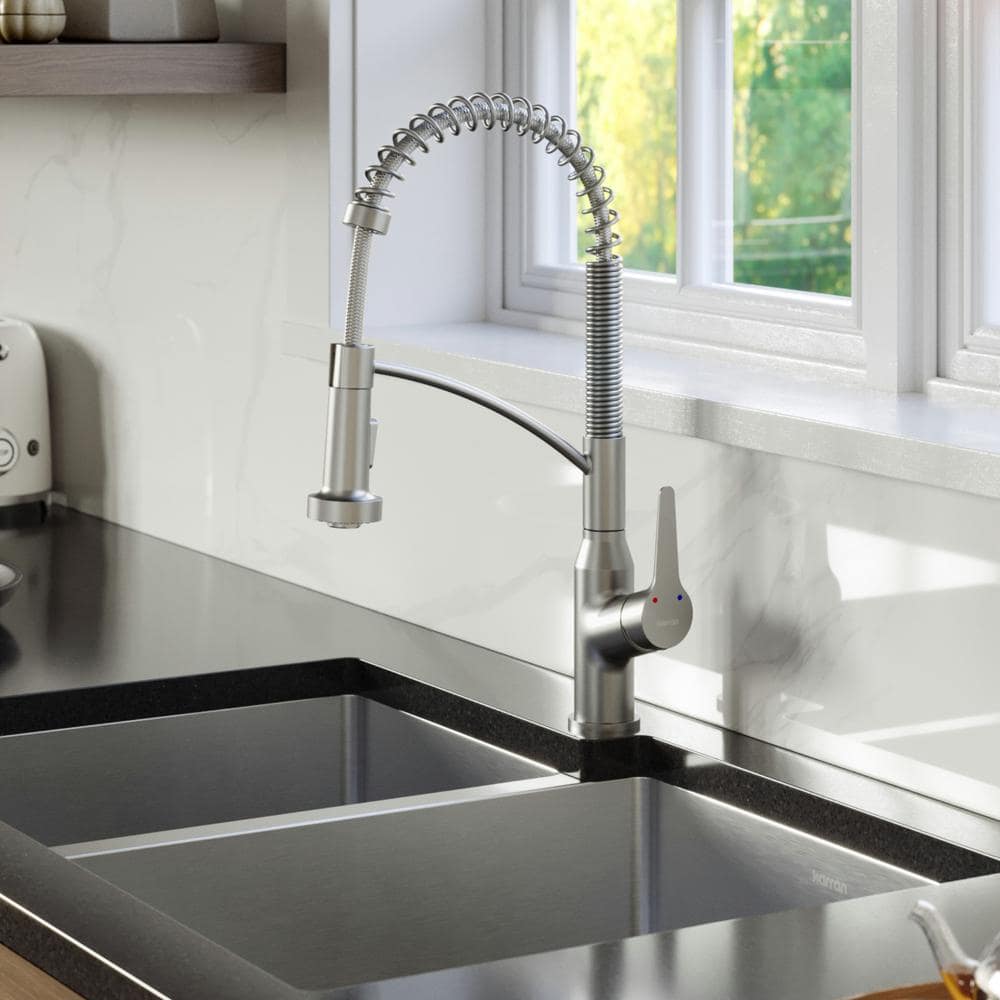 Scottsdale Stainless Steel Single-Handle Pull-Down Kitchen Faucet