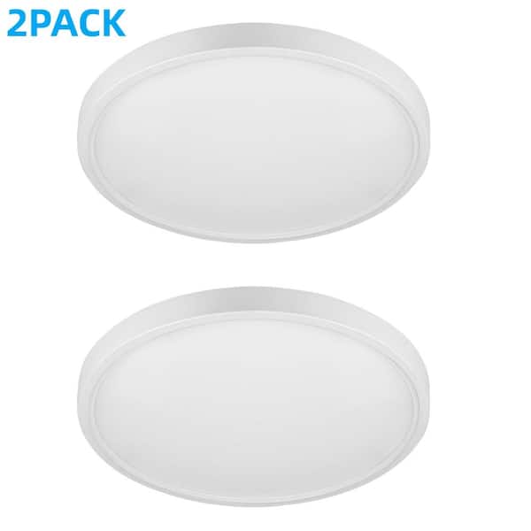 WYZM 12 in. 28-Watt 3600 Lumens LED Recessed Ceiling Light for Bedroom, Living Room, 3CCT Selectable, ETL Certified (2-Pack)