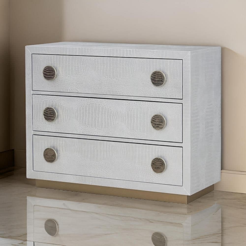 Silver 3-Drawers 18 in. Wide Chest of Drawers Dresser Without Mirror price history on PriceWatchPro