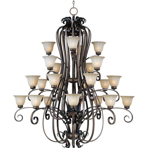 Maxim Lighting Fremont 24-Light PLatinum Dusk Multi-Tier Chandelier