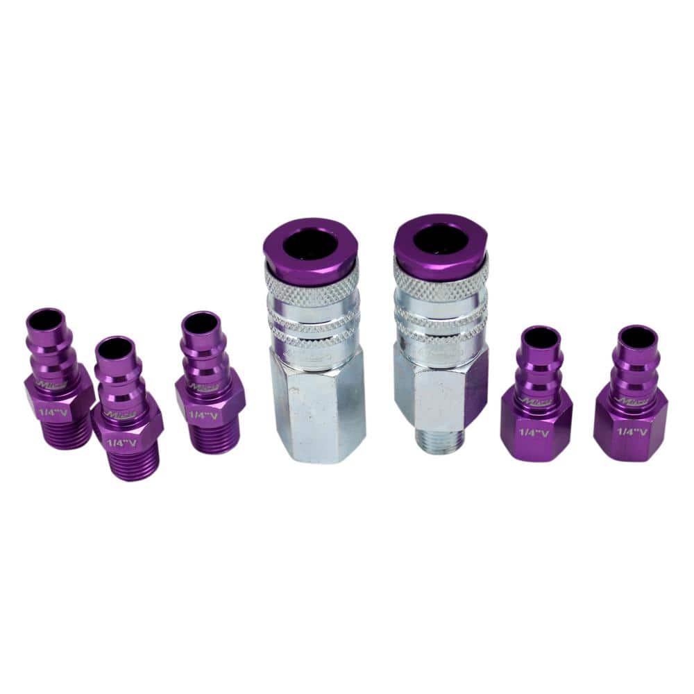 ColorFit by Milton HIGHFLOWPRO 760VC-20 Pneumatic Plugs 1/ V-Style, Purple 