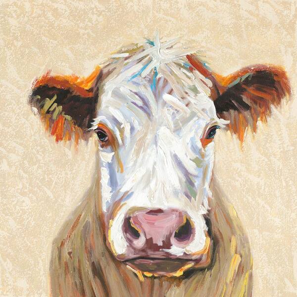 Unbranded 36 in. x 36 in. "Hereford Cow" Canvas Wall Art