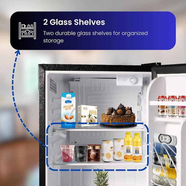 Mini Refrigerator シルバー 2段棚付き Mini Refrigerator シルバー 2段棚付き Mini Refrigerator シルバー 2