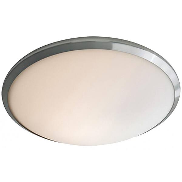 Filament Design Deena 1-Light Buffed Nickel Flush Mount