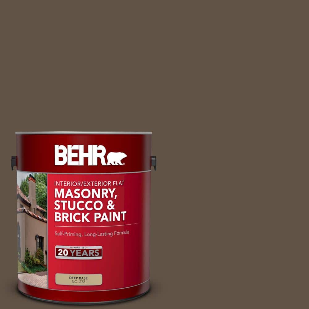 1 gal. #N220-7 Cavalry Brown Flat Interior/Exterior Masonry, Stucco and Bri