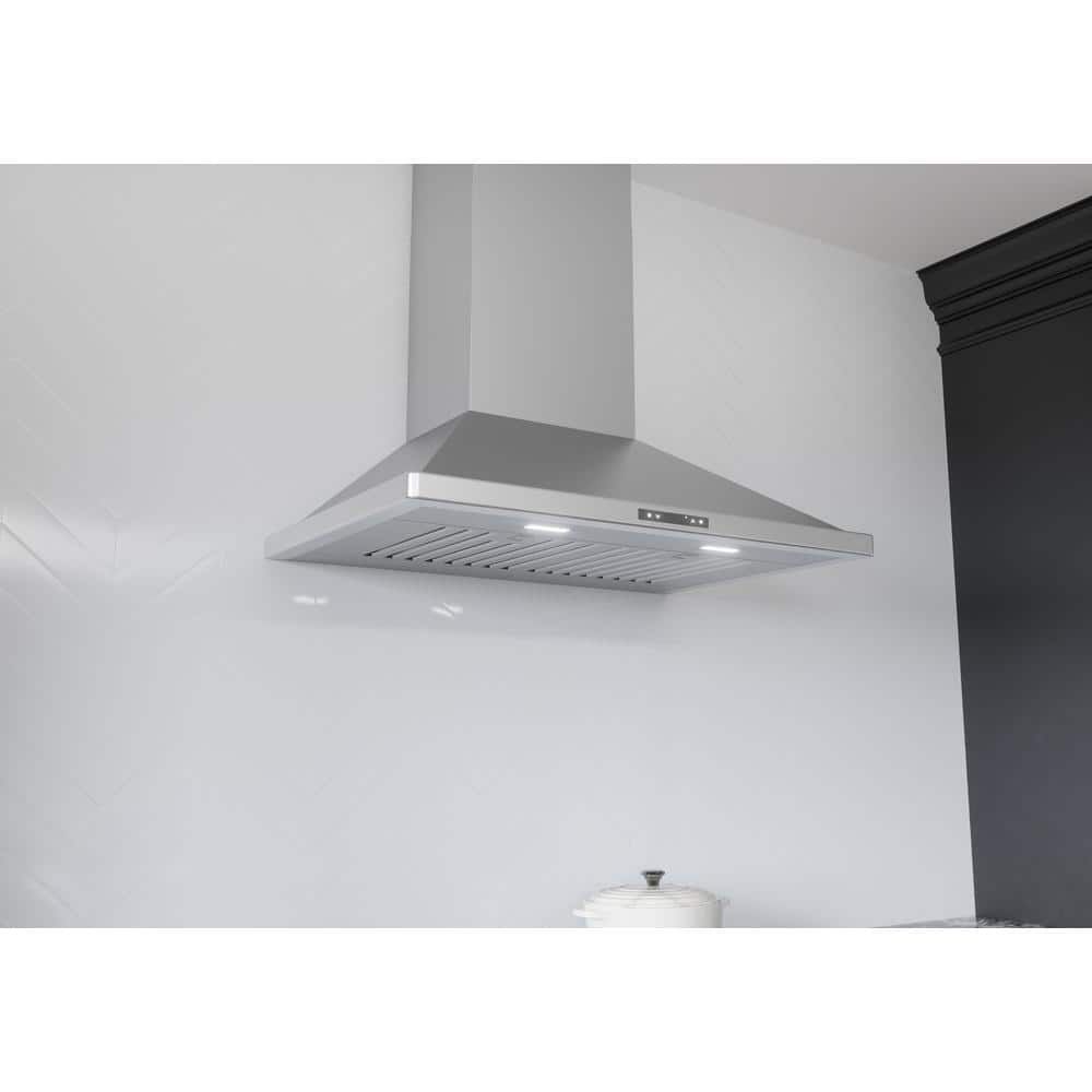 Venezia 30" Stainless Steel Wall Mounted Range Hood with LED Light