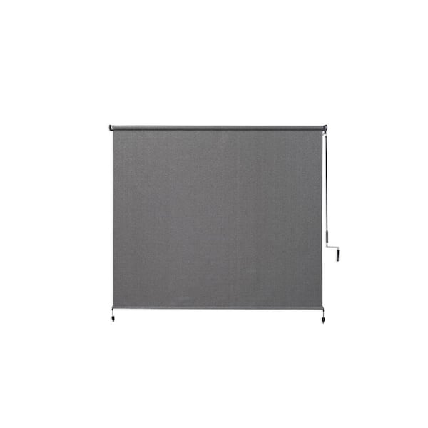 Coolaroo Pewter Cordless UV Blocking Fade Resistant Fabric Exterior Roller Shade 72 in. W x 72 in. L