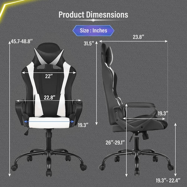 https://images.thdstatic.com/productImages/99df54b3-c3b2-4340-9965-91f4247d71fe/svn/black-white-furniture-of-america-gaming-chairs-004l-6003bw-31_600.jpg