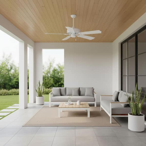 MINKA-AIRE Sundance 42 in. Indoor/Outdoor White Ceiling Fan F572