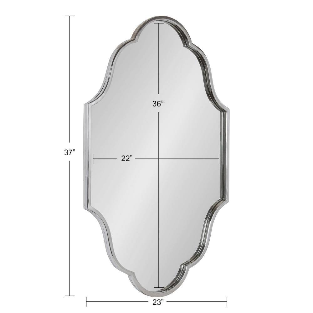 Rowla Scalloped Silver Stainless Steel Wall Mirror
