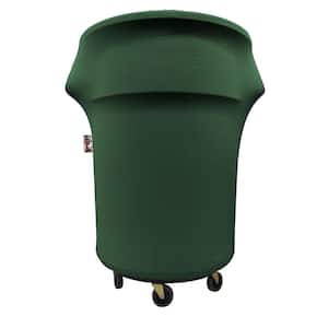 Hunter Green Cover for 55 Gal. Trash Can On Wheels