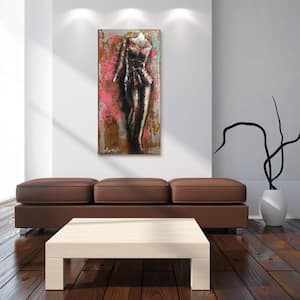 48 in. x 24 in. "Catwalk" Mixed Media Iron Hand Painted Dimensional Wall Art