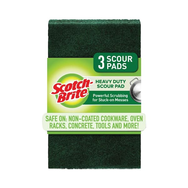 3M Scotch-Brite Heavy Duty Scouring Pad Scouring Pad; Color: Green