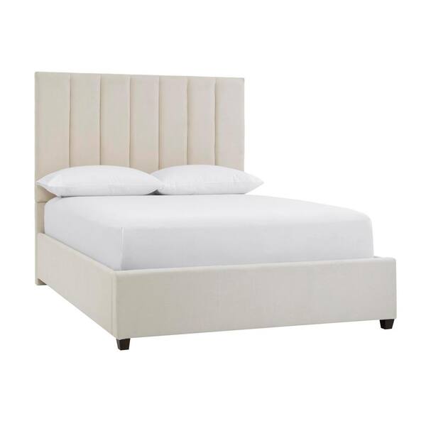 Home Decorators Collection Eastland Ivory Upholstered King Bed with Channel Back Tufting (80.71 in W. X 61 in H.)
