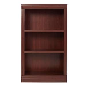 43 in. Dark Brown Wood 3-Shelf Classic Bookcase with Adjustable Shelves
