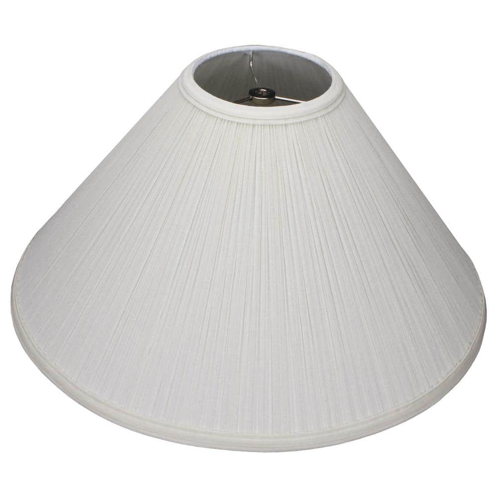 18 In W X 9 In H Cream Mushroom Pleat Nickel Hardware Coolie Lamp Shade 5 18