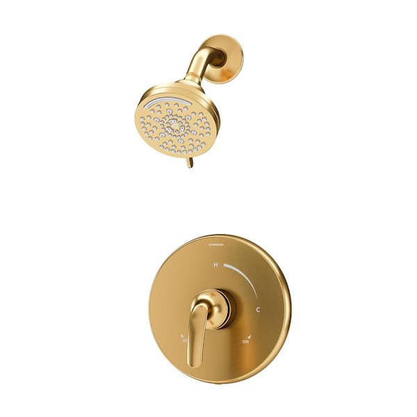 Elm Single Handle Wall Mount Shower Trim Kit in Brushed Bronze (Valve Not Included) 1.5 GPM