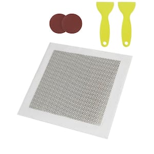 16-Piece Drywall Repair Kit, 4/6/8 in. Aluminum Dry Wall Repair Patch Kit w/ 2-Scrapers & 2-Sandpapers, Drywall Patches