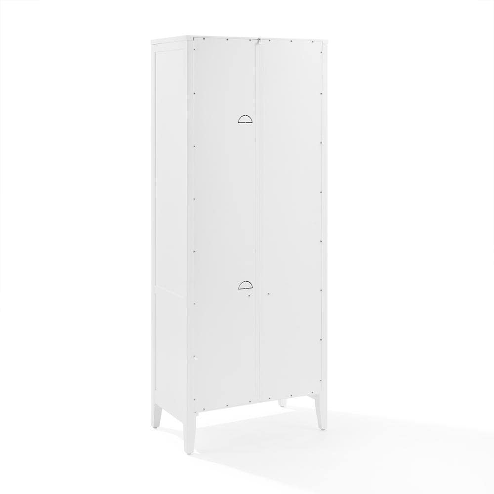 Genevieve Freestanding White Office Storage Cabinet with Adjustable Shelving