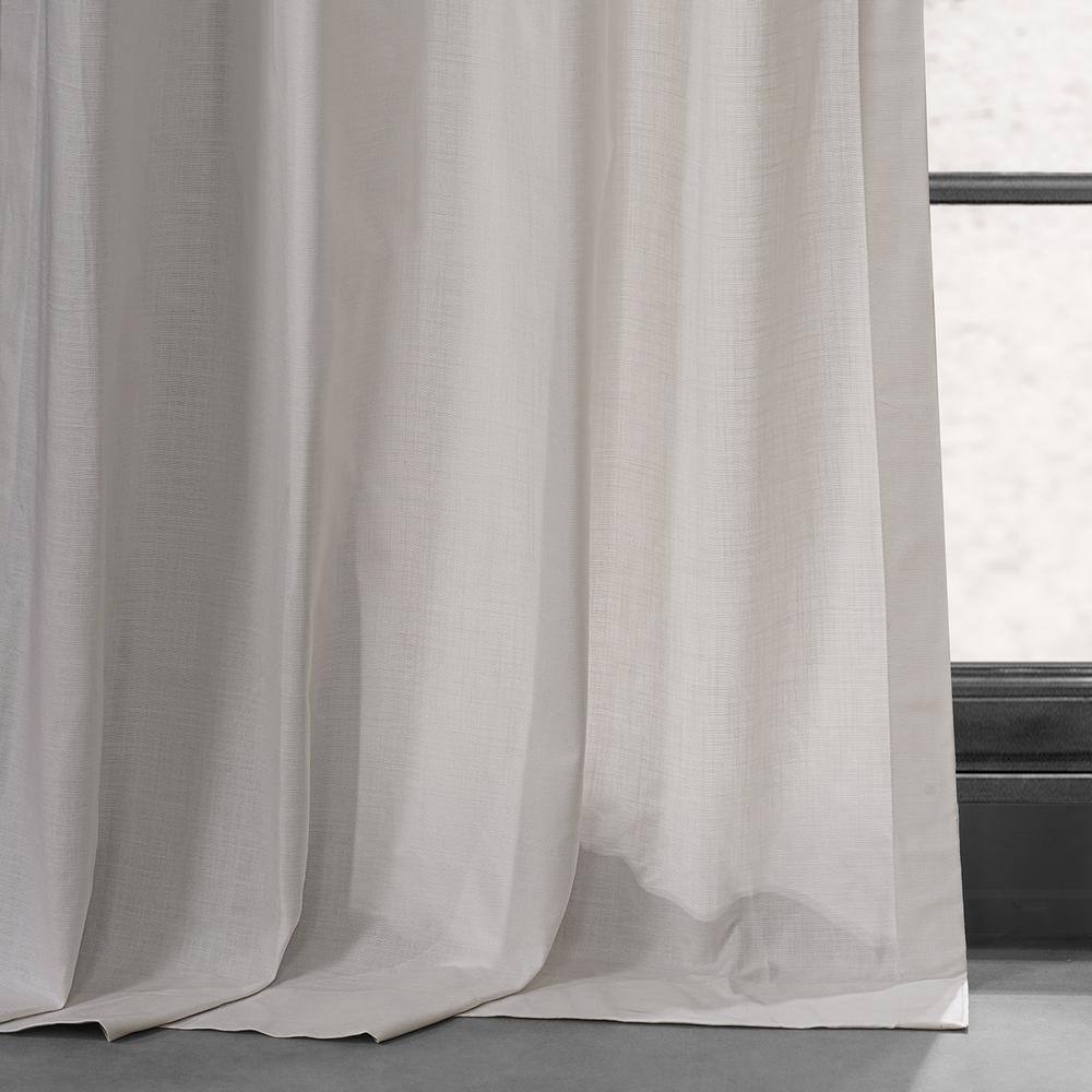 Supreme Cream Textured Cotton Grommet Curtain Pair, 50W x 96L
