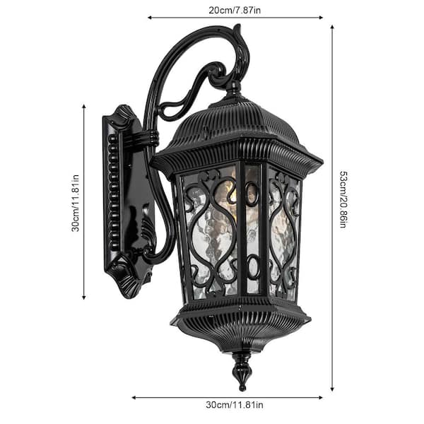 Project Source 11.81-in H Black Medium Base (E-26) Outdoor Wall Light Project Source 11.81-in H Black Medium Base (E-26) Outdoor Wall Light