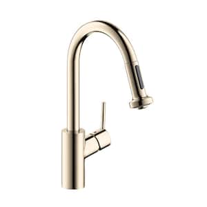 Talis S² Single-Handle Pull Down Sprayer Kitchen Faucet with QuickClean in Polished Nickel