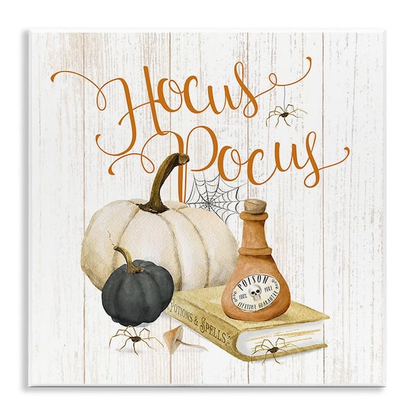 Stupell Industries Hocus Pocus Halloween Phrase by Deane Beesley 1-Piece Unframed Graphic Print Typography Poster Art Print 12 in. x 12 in.