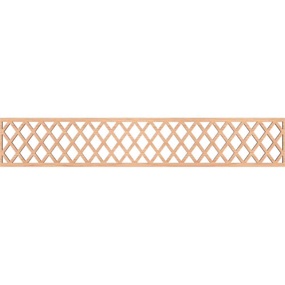 Manchester Fretwork 0.25 in. D x 46.625 in. W x 8 in. L Hickory Wood Panel Moulding -  Ekena Millwork, MLDA08X46MNCHI