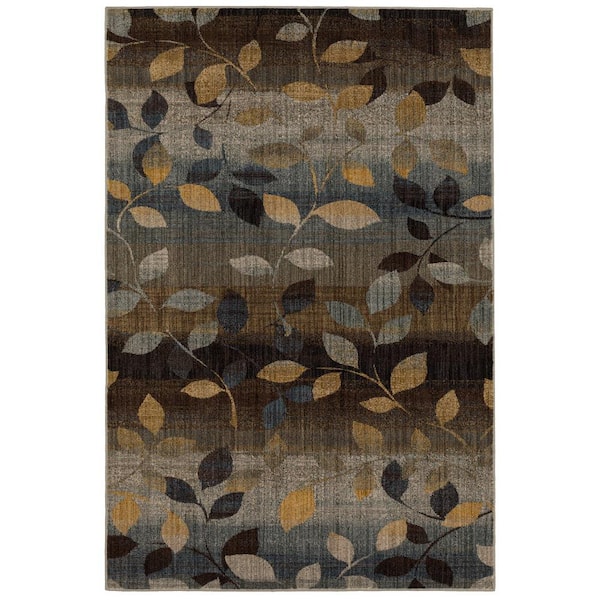 Dappled Sea 5 ft. x 8 ft. Floral Area Rug