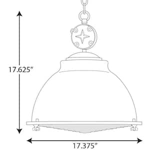 Medal 1-Light Graphite Pendant