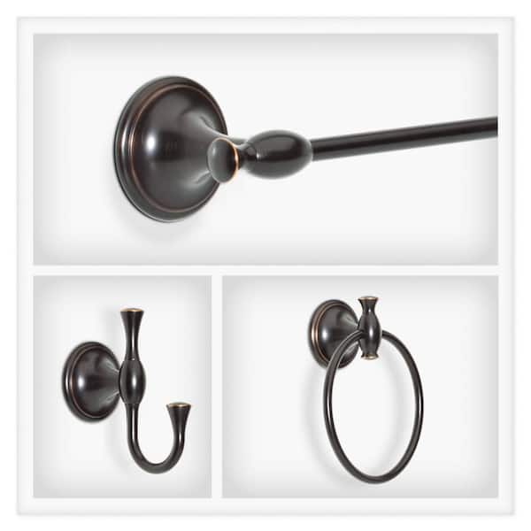 Liberty Hardware 137239 Meridian Collection Double Robe Hook, Oil-Rubbed  Bronze