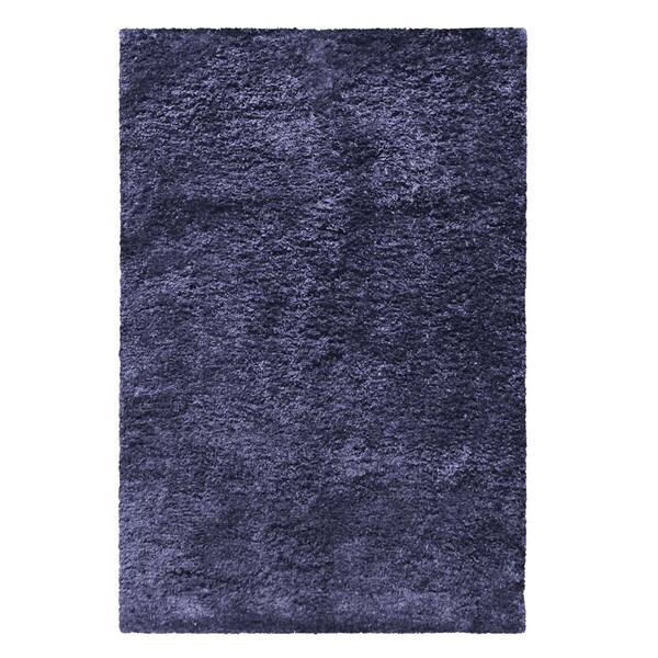 SUPERIOR Shag Navy Blue 4 ft. x 6 ft. Elegant Soft Plush Area Rug