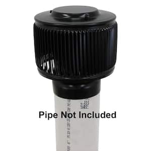 4 in. Dia Aura PVC Vent Cap Exhaust with Adapter for Schedule 40 or Schedule 80 PVC Pipe in Black
