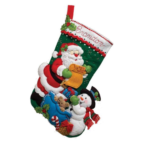 Bucilla 18 in. Felt Stocking Kit-Santa's List