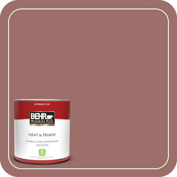 BEHR PREMIUM PLUS 1 qt. #170F-6 Gentle Doe Flat Low Odor Interior Paint & Primer