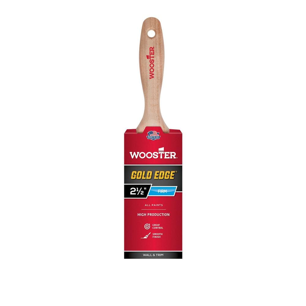 Wooster 2-1/2 in. Gold Edge Polyester Flat Brush